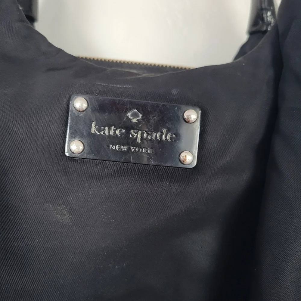 Kate Spade Black Nylon Karen Purse Handbag Shoulder Bag Satchel